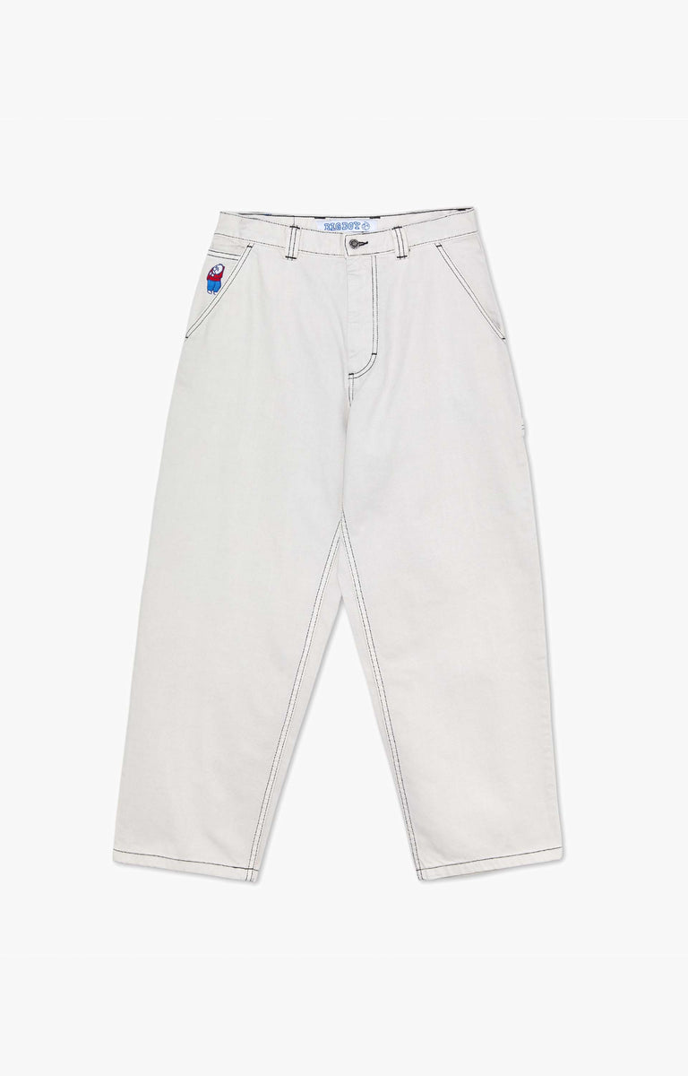 Polar Skate Co OG Big Boy Work Pants, Washed White