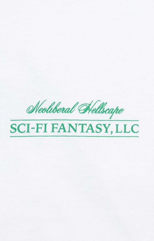 Sci-Fi Fantasy Neoliberal T-Shirt, White