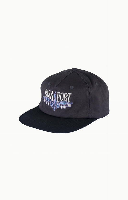 Pass~Port Lily Of The Valley Workers Cap, Tar/Pitch Black