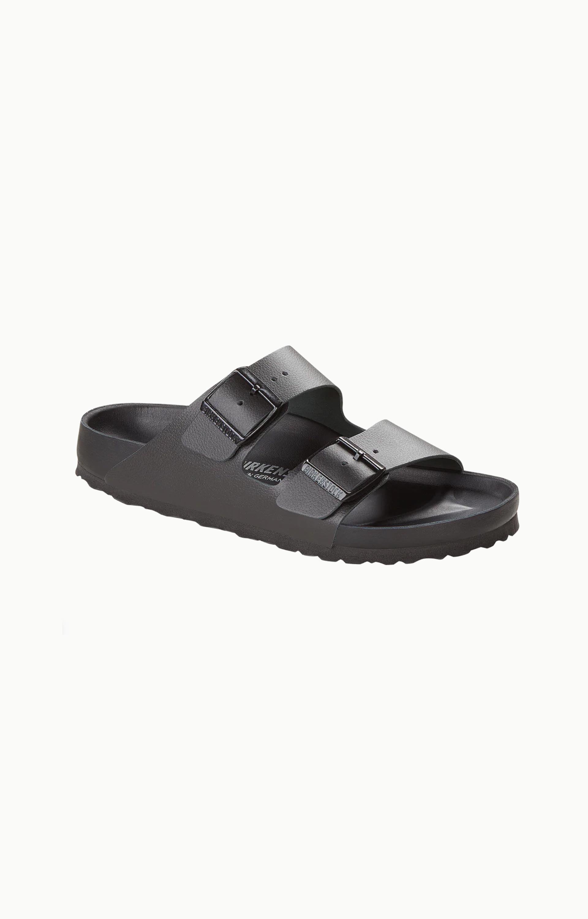 Birkenstock Arizona Exquisite Natural Leather Sandals Black Concrete Skate Supply