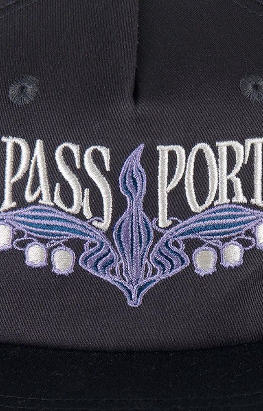 Pass~Port Lily Of The Valley Workers Cap, Tar/Pitch Black