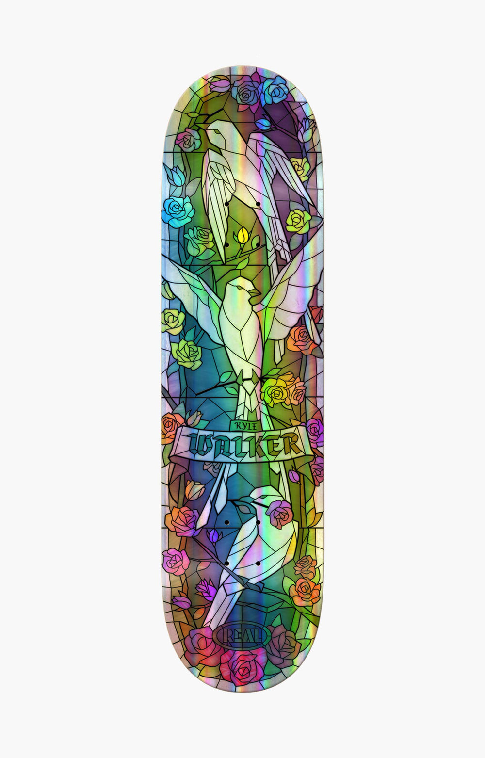 Real Walker Holo Cathedral Skateboard Deck, 8.38"