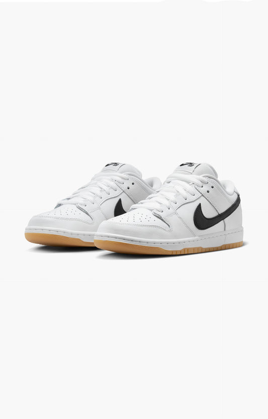 Nike SB Dunk Low Pro Skate Shoe, White/Black/Gum