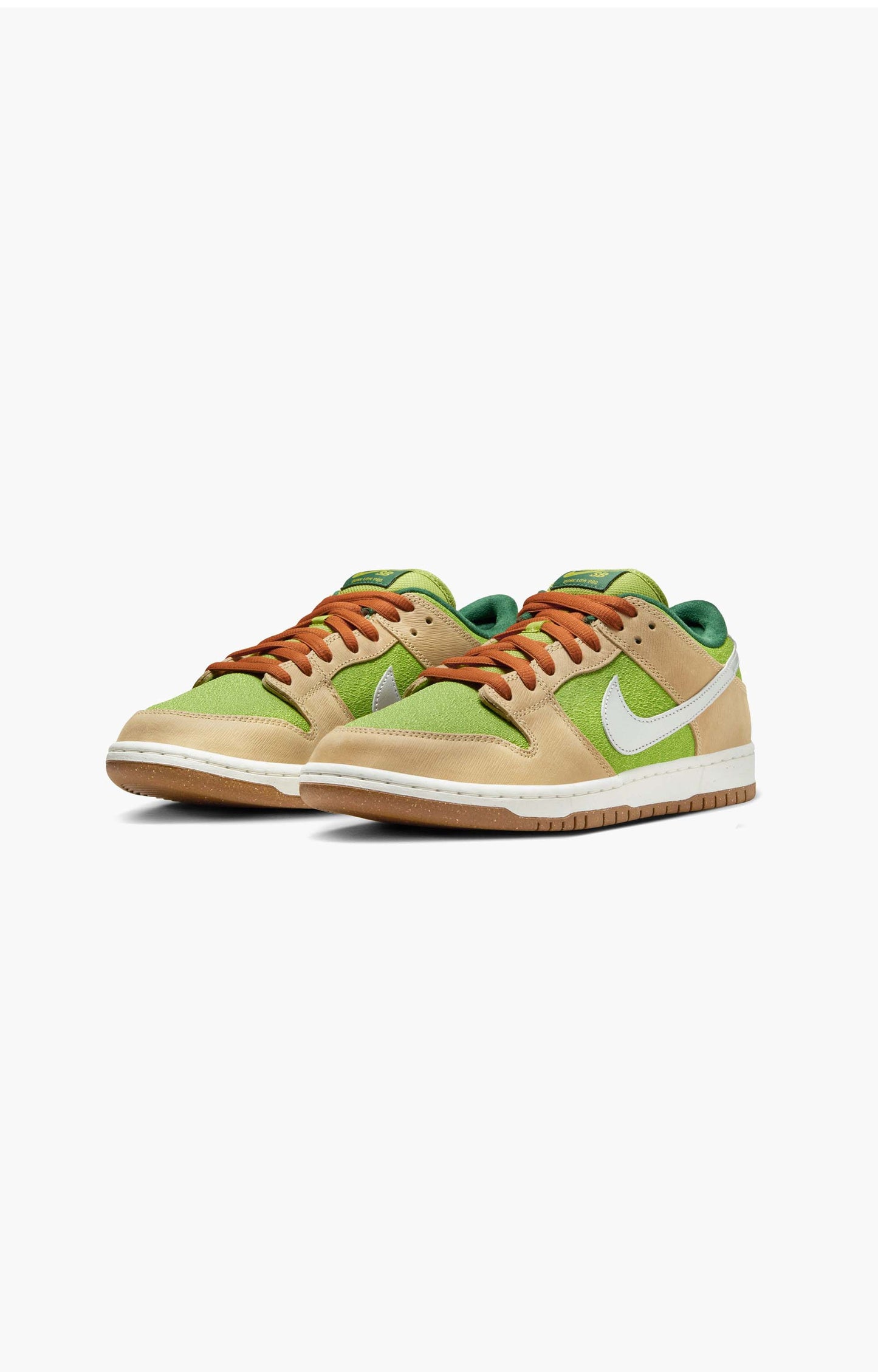 Nike SB Dunk Low Pro Premium Shoe, Metallic Silver/Pear/Fir