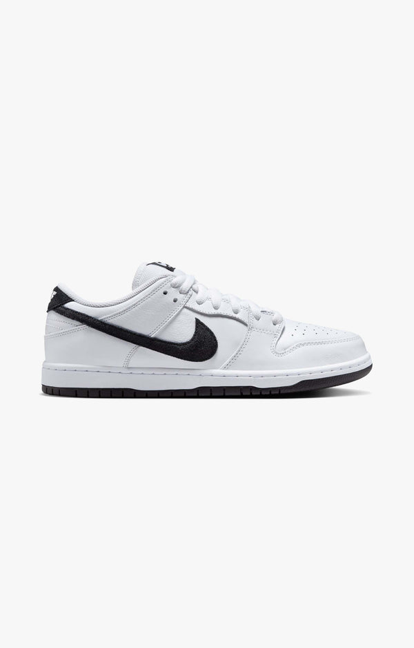 Nike SB Dunk Low Pro Shoe, White/Black White Black