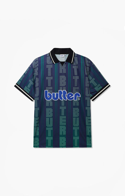 Butter Goods City Jersey Shirt, Navy/Green