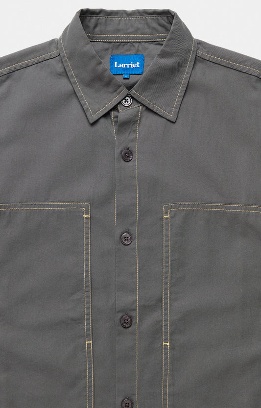 Larriet Cliff Short Sleeve Shirt, Charcoal