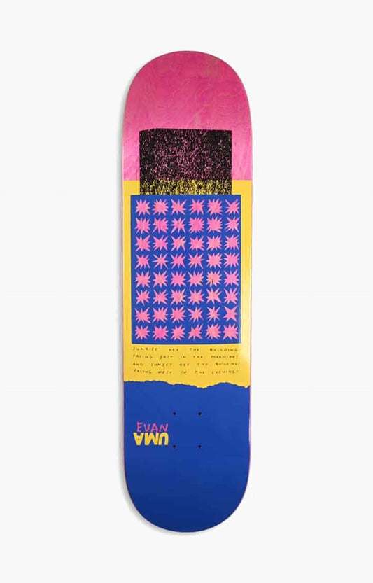 Uma Evan Sunrise Skateboard Deck, 8.25"