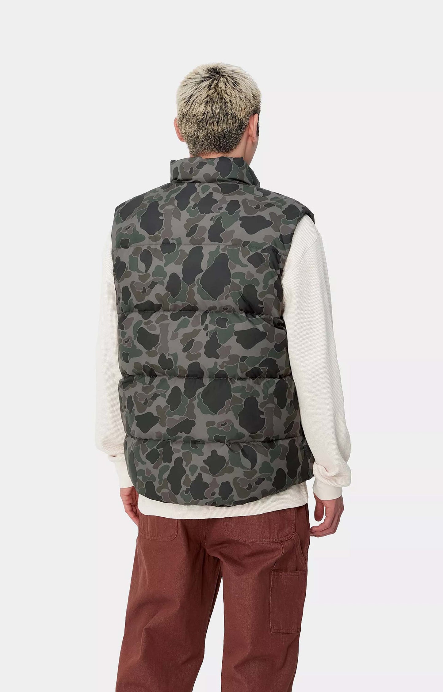 Carhartt WIP Springfield Vest, Camo Duck, Grey/Hamilton Brown