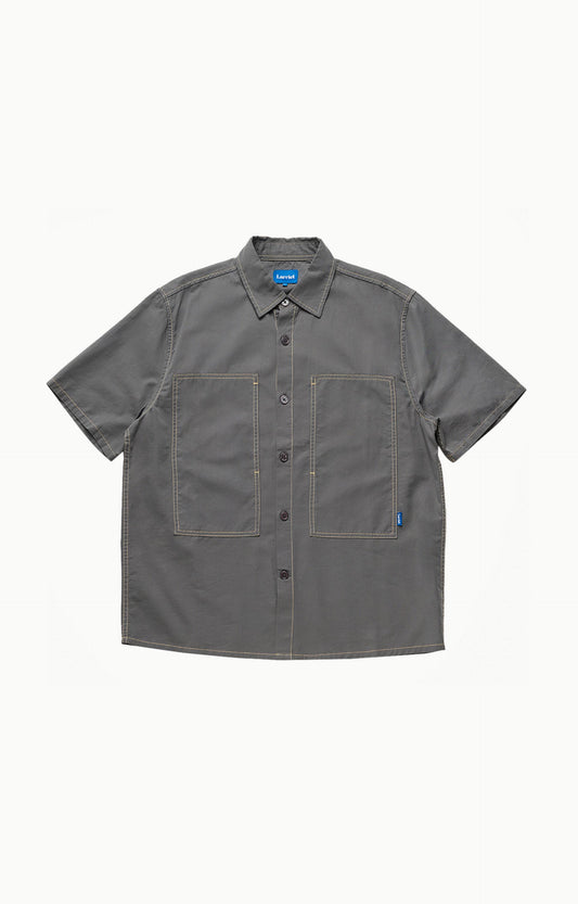 Larriet Cliff Short Sleeve Shirt, Charcoal