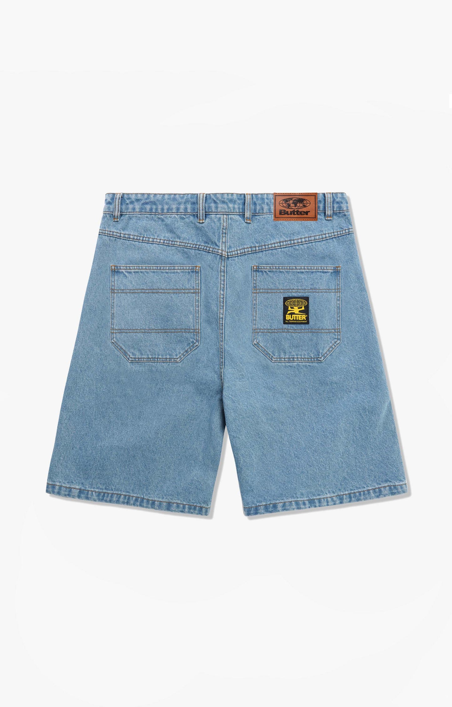 Butter Goods Patch Pocket Denim Shorts, Washed Indigo