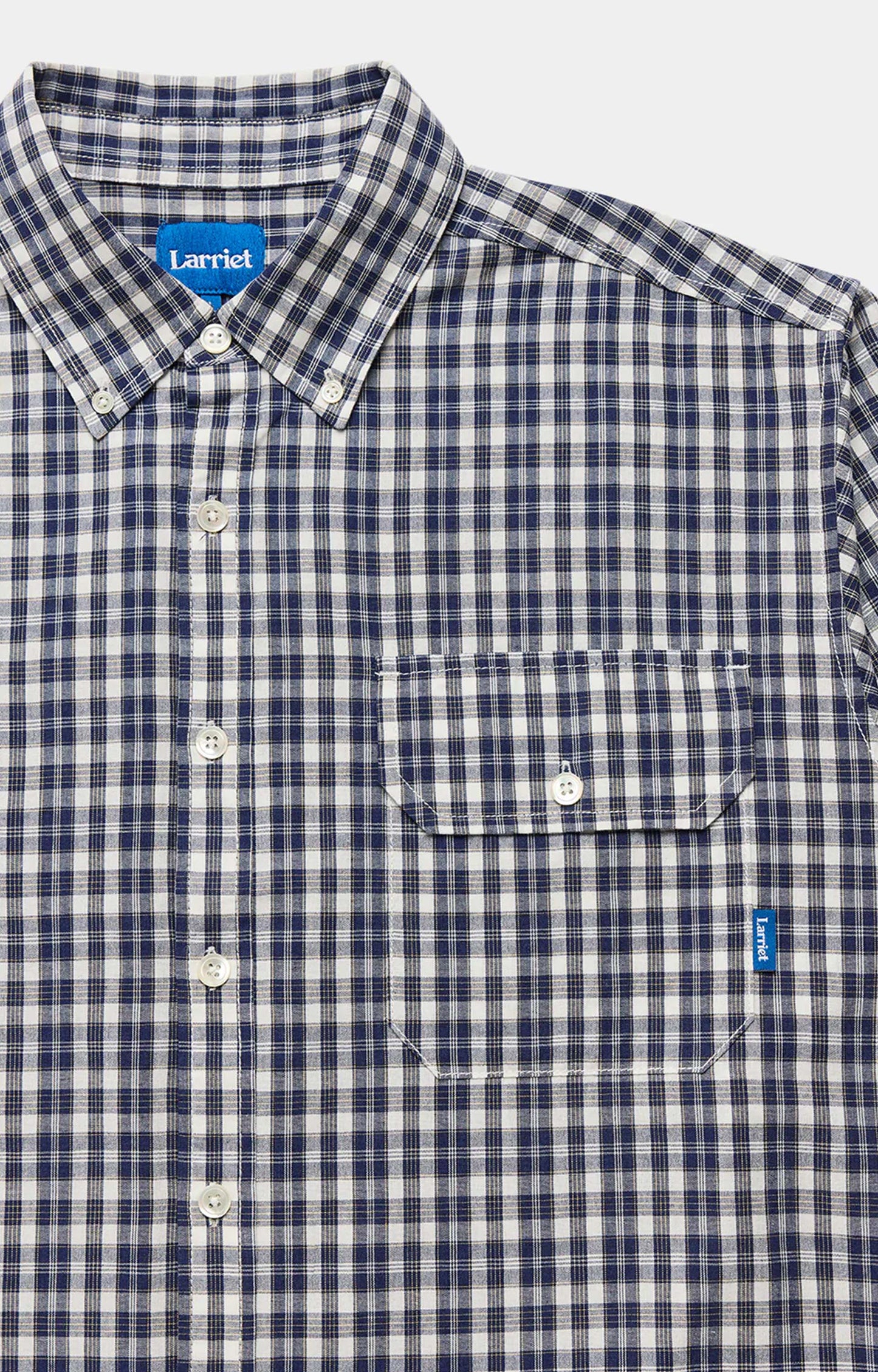 Larriet Weisner Shirt, Navy Plaid