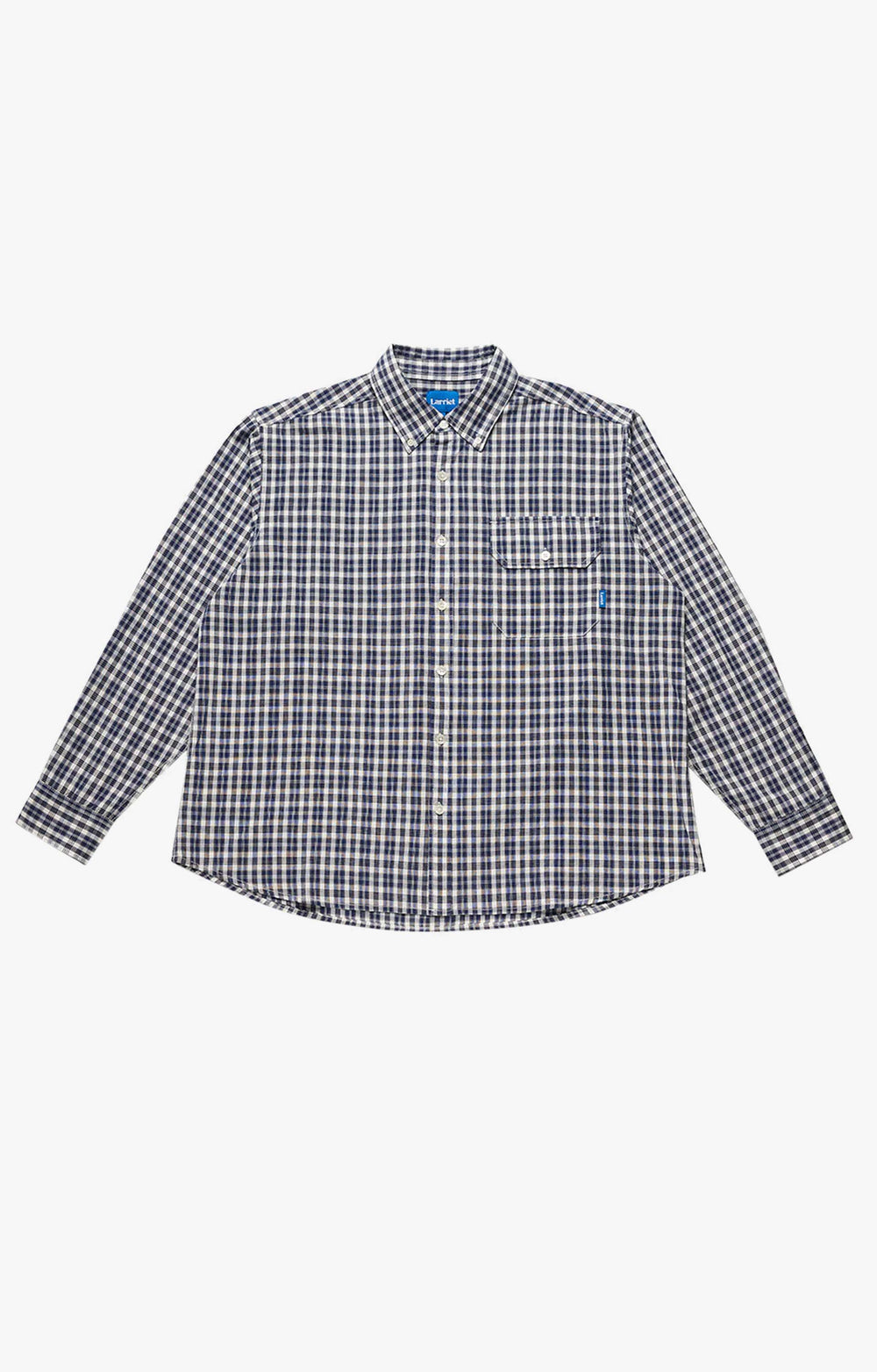 Larriet Weisner Shirt, Navy Plaid