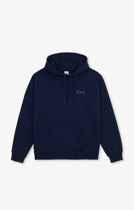 Polar Skate Co Dave Stroke Logo Hoodie, Dark Blue