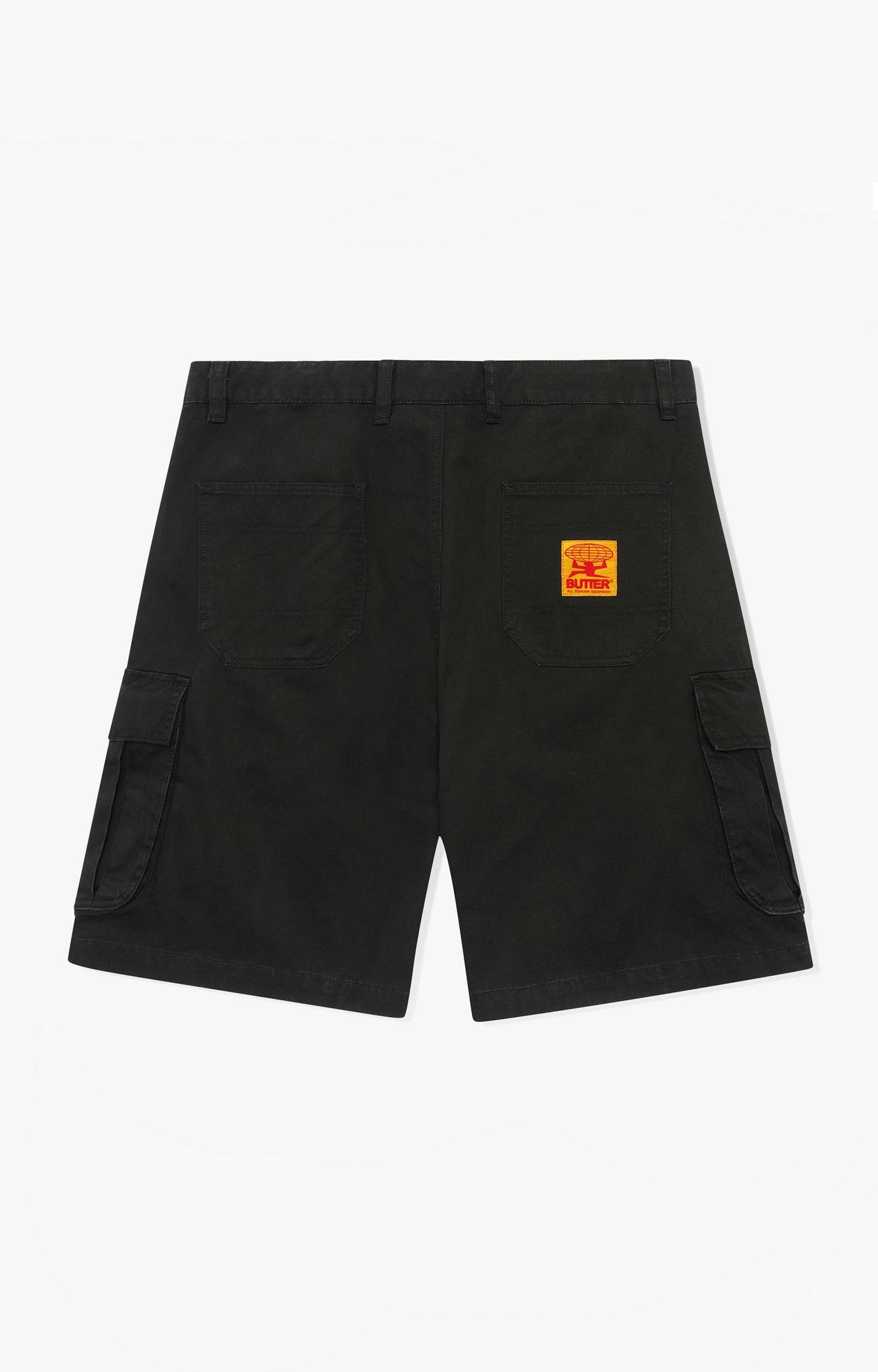 Butter Goods Field Cargo Shorts, Washed Black