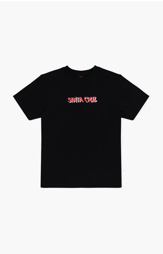 Santa Cruz Screaming Wave Youth T-Shirt, Black