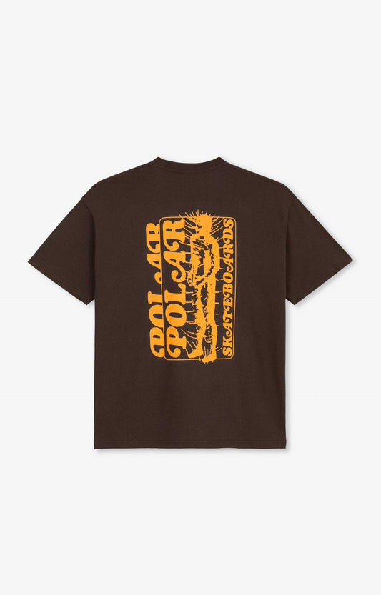 Polar Skate Co Fields T-Shirt, Chocolate