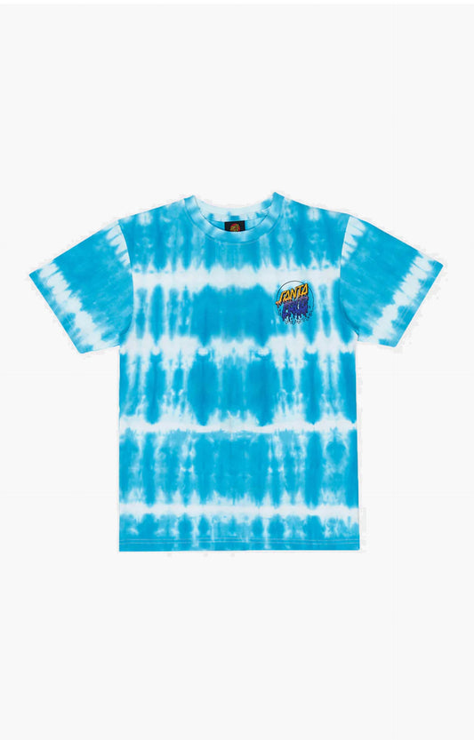 Santa Cruz Rad Dot Hollow Youth T-Shirt, Turquoise Tie Dye