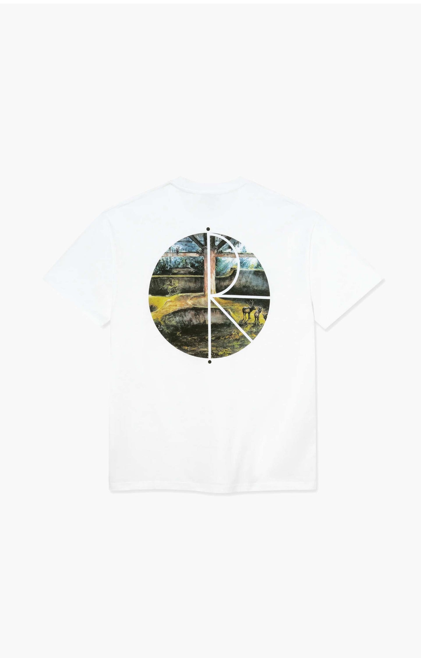 Polar Skate Co Fill Logo Burnside 2084 T-Shirt, White