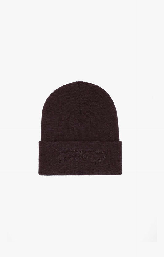 Fucking Awesome Drip Embroidered Beanie Headwear, Black