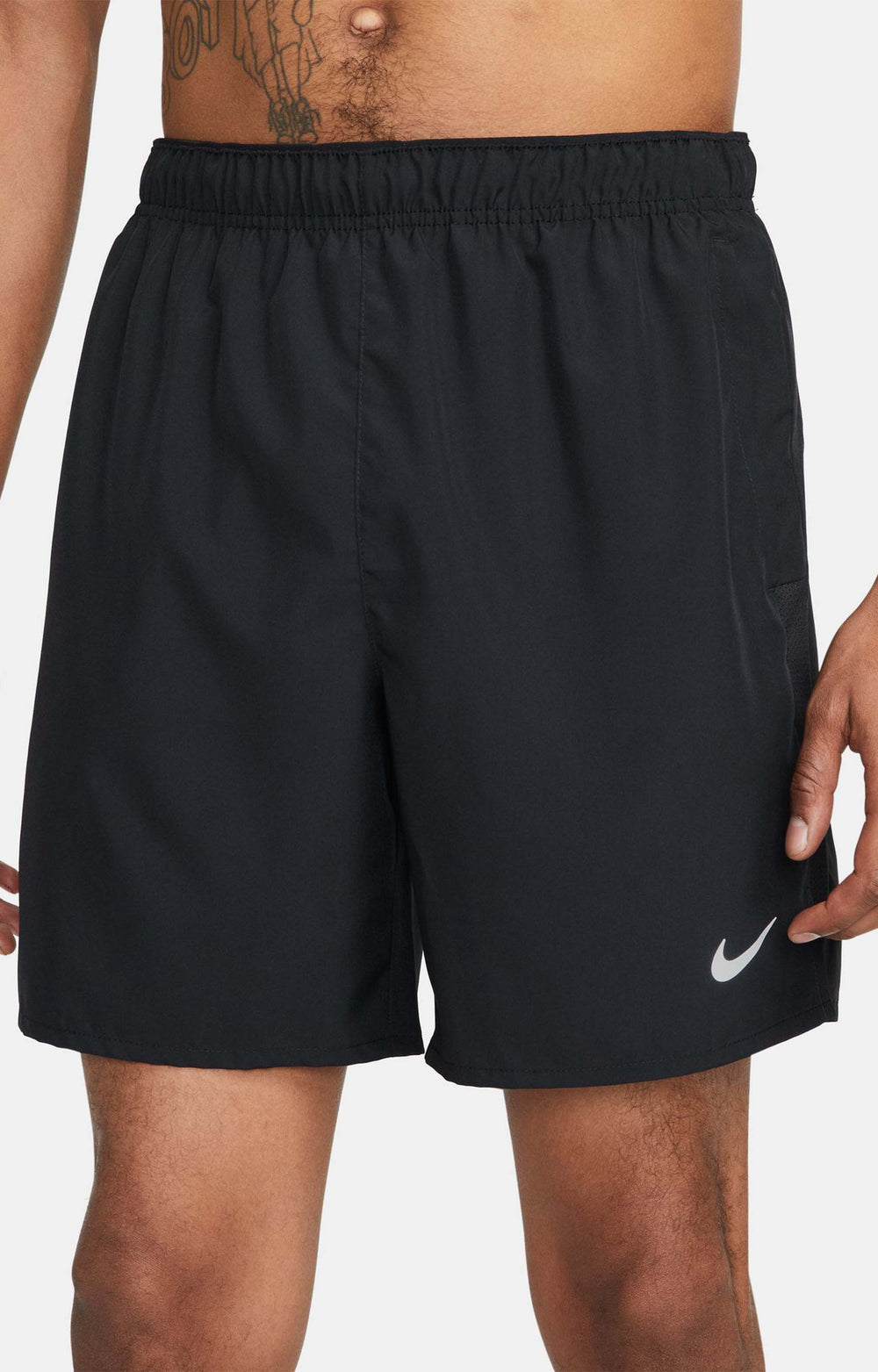 Nike Dri-FIT 7" Challenger Shorts, Black/Reflective Silver