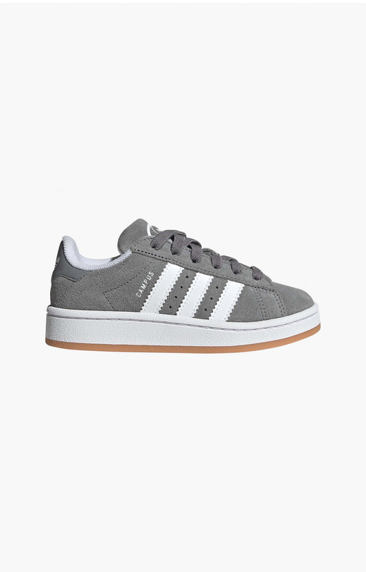 Adidas Campus 00's Elastic Youth Shoe, Grey/White/Gold