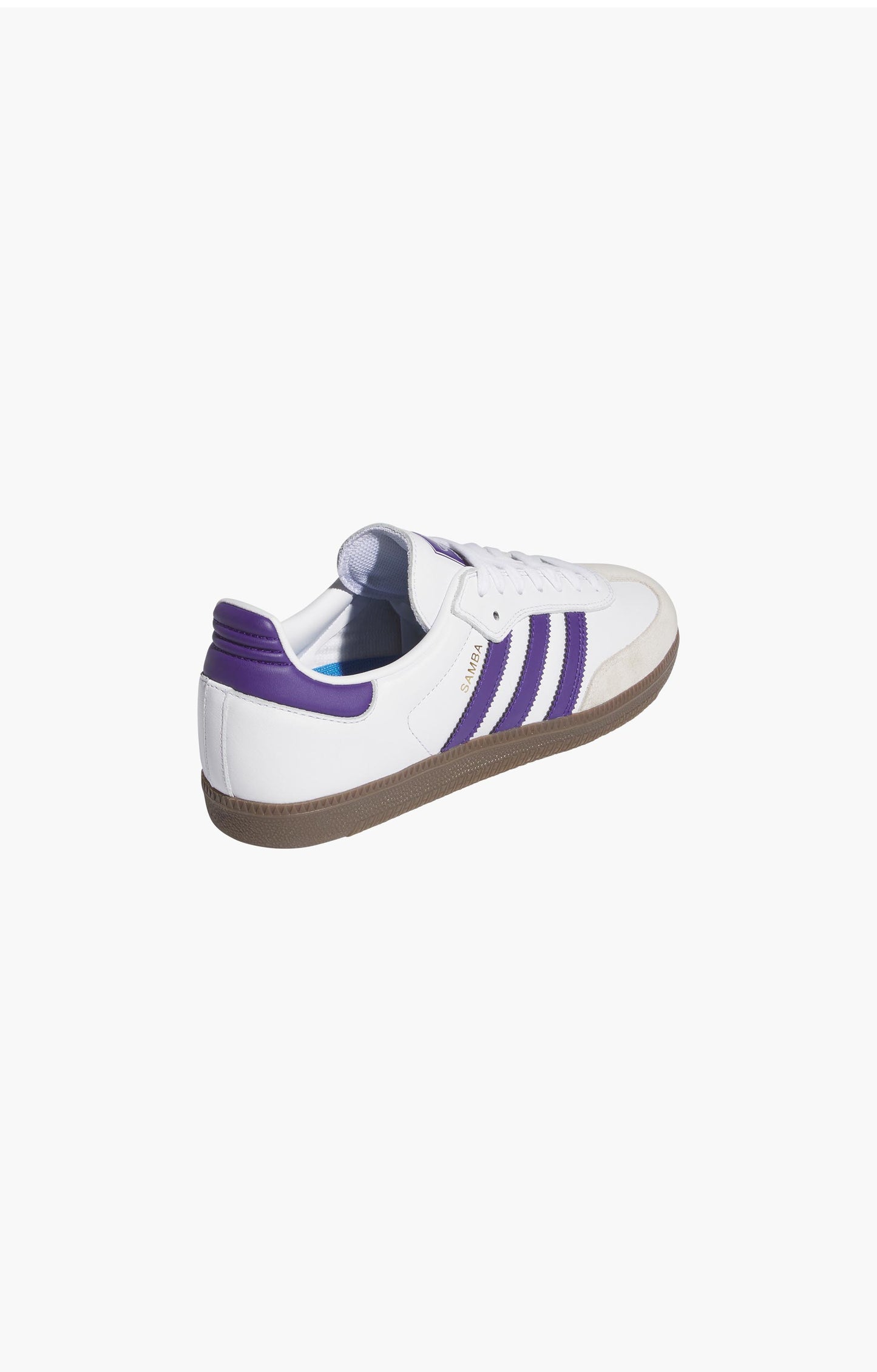 Adidas Samba Adv Shoes, White/Purple/Gold