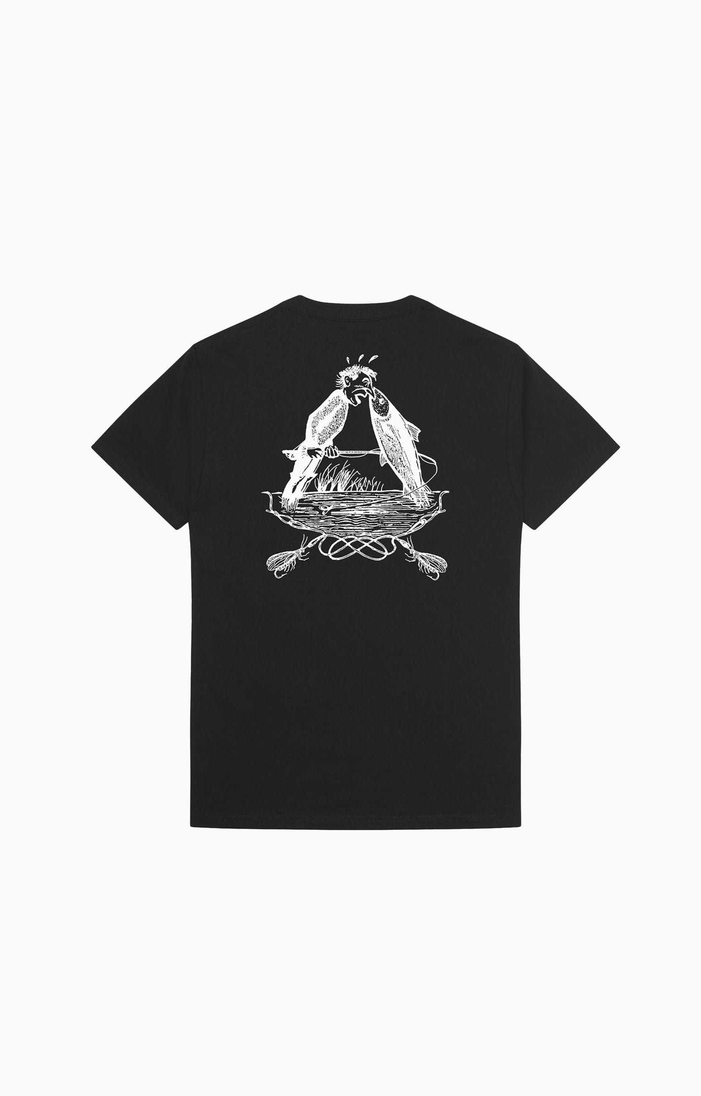 Pass~Port Hook & Line T-Shirt, Black