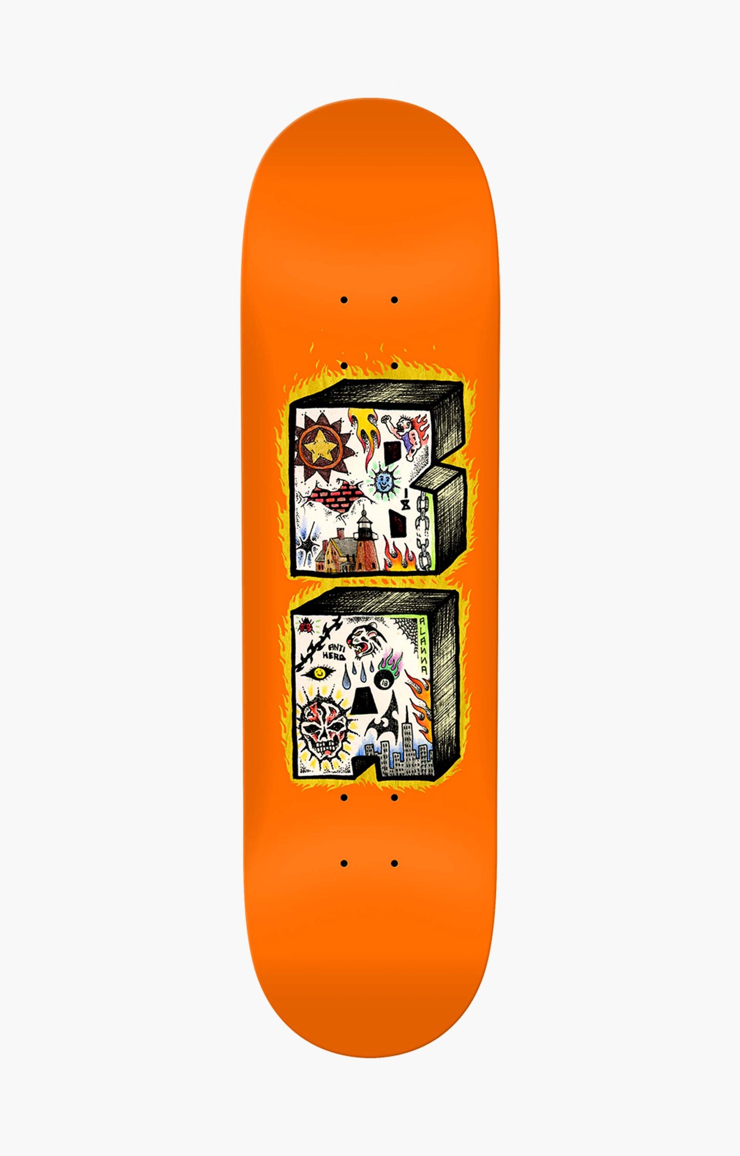 Anti Hero BA Stacked Skateboard Deck, 8.75"