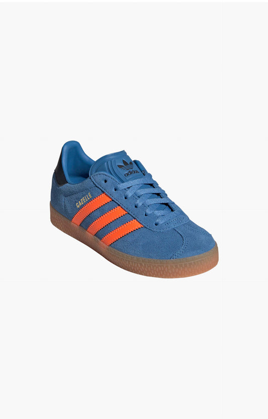 Adidas Gazelle Youth Shoe, Blue/Orange/Black