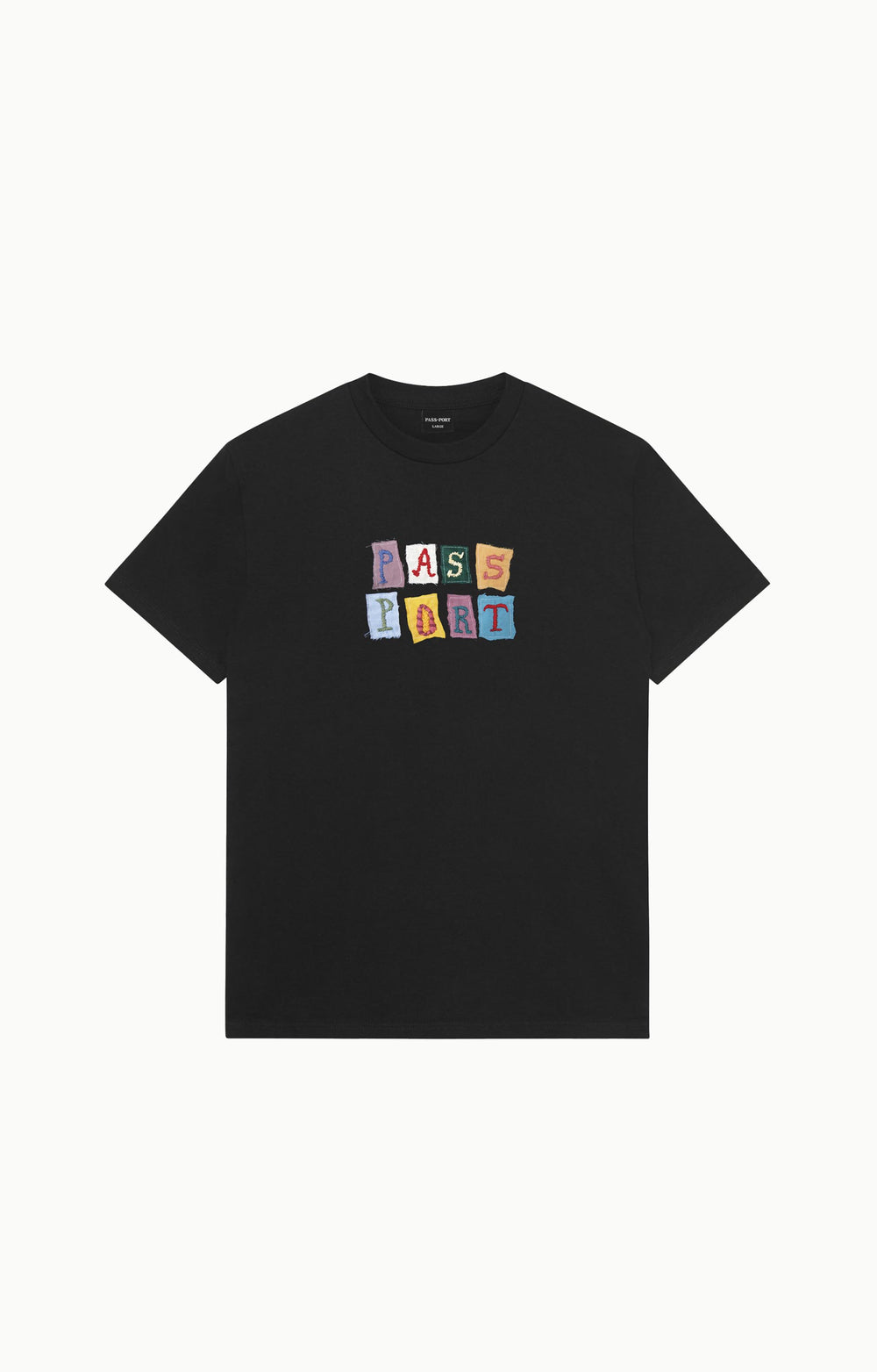 Pass~Port Patchwork T-Shirt, Black