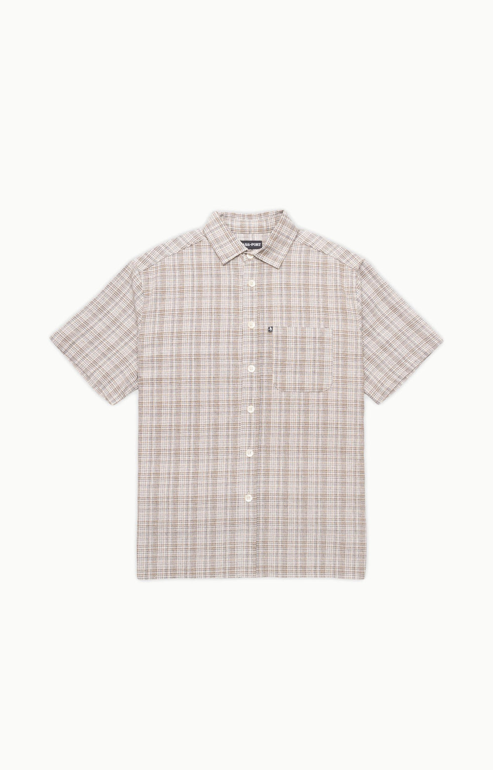 Pass~Port Workers Check Shirt, Black/Bronze