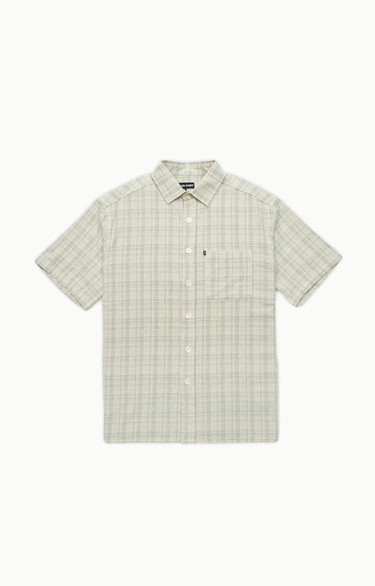 Pass~Port Workers Check Shirt, Green/Blue