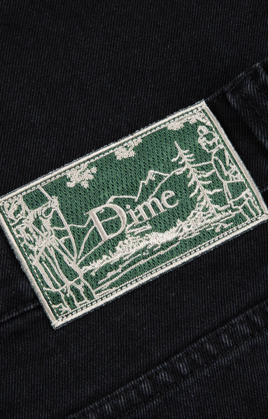 Dime Classic Relaxed Denim Pants, Black