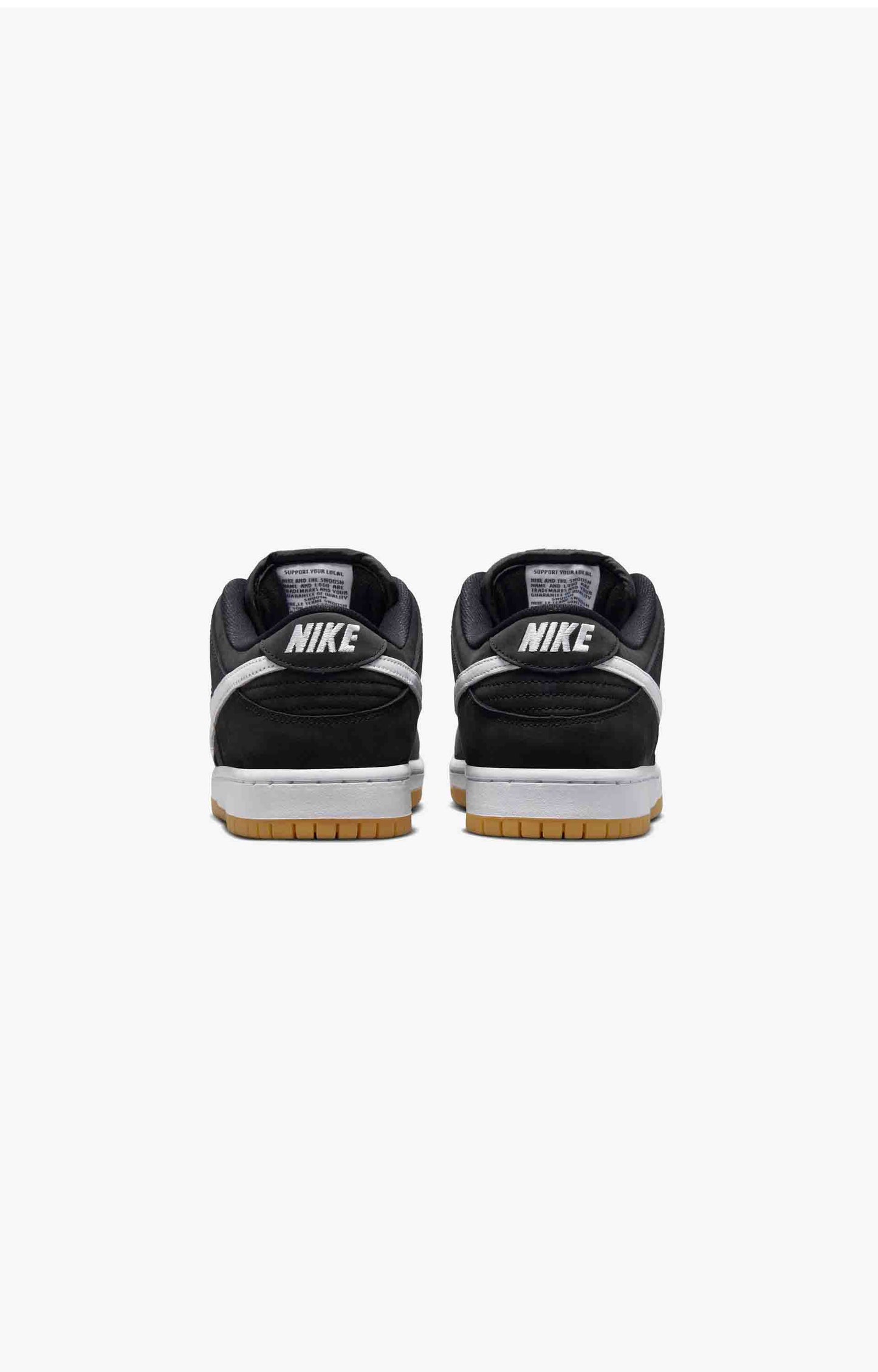 Nike SB Dunk Low Pro Skate Shoe, Black/White/Gum