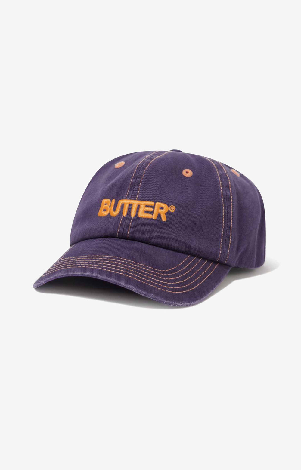 Butter Goods Rounded Logo 6 Panel Cap, Purple