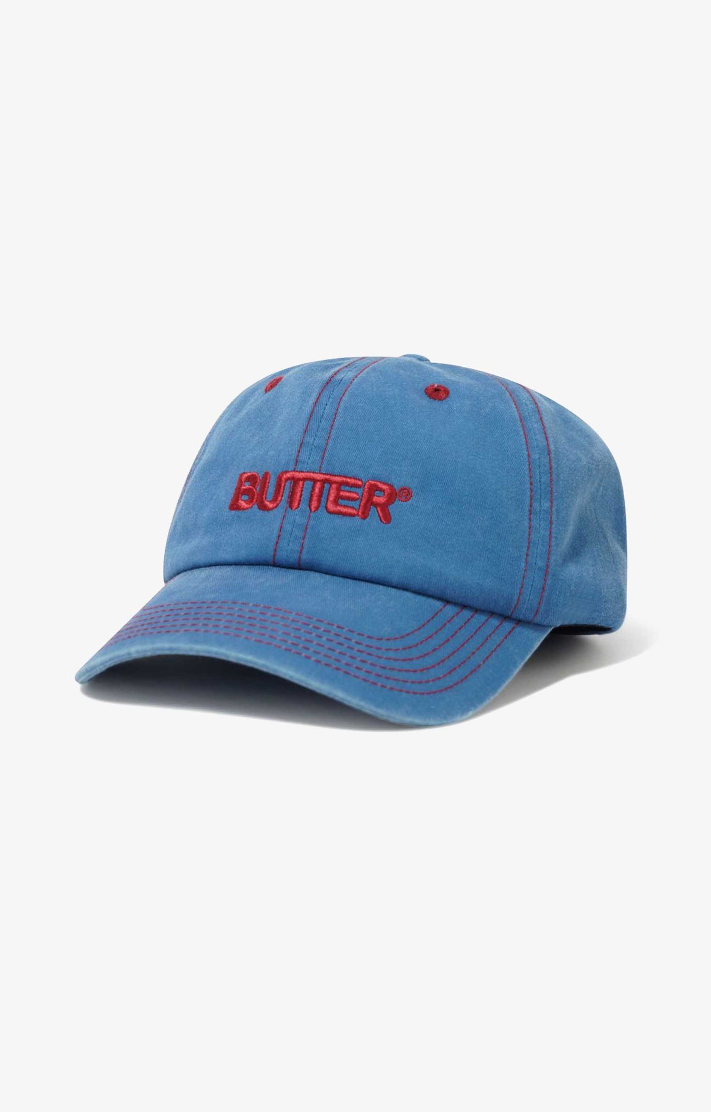 Butter Goods Rounded Logo 6 Panel Cap, Sky Blue