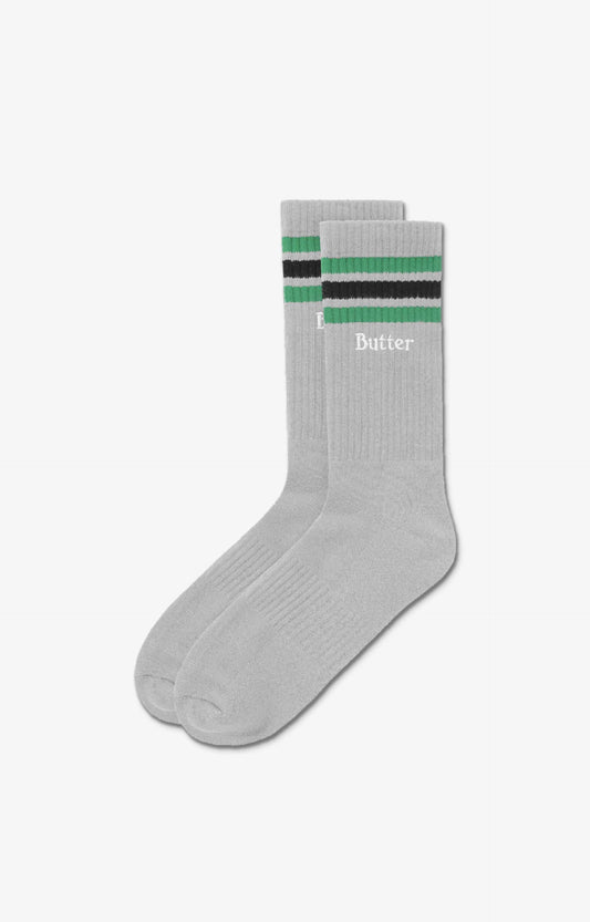 Butter Goods Stripe Socks, Grey