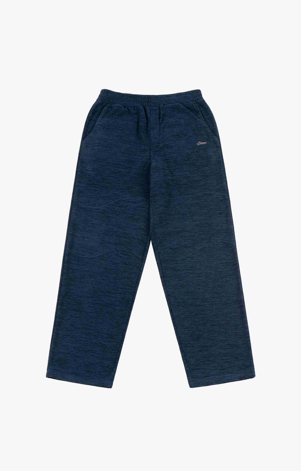 Dime Baggy Polar Fleece Pants, Heather Navy