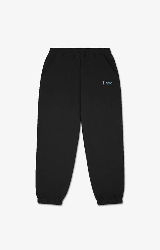 Dime Classic Small Logo Sweatpants, Black