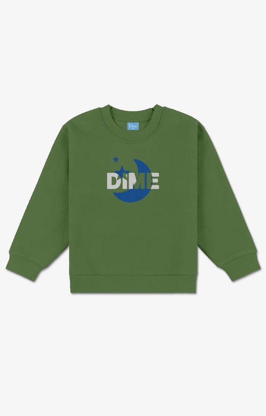 Dime Kids Naptime Crewneck Youth Sweatshirt, Pale Olive