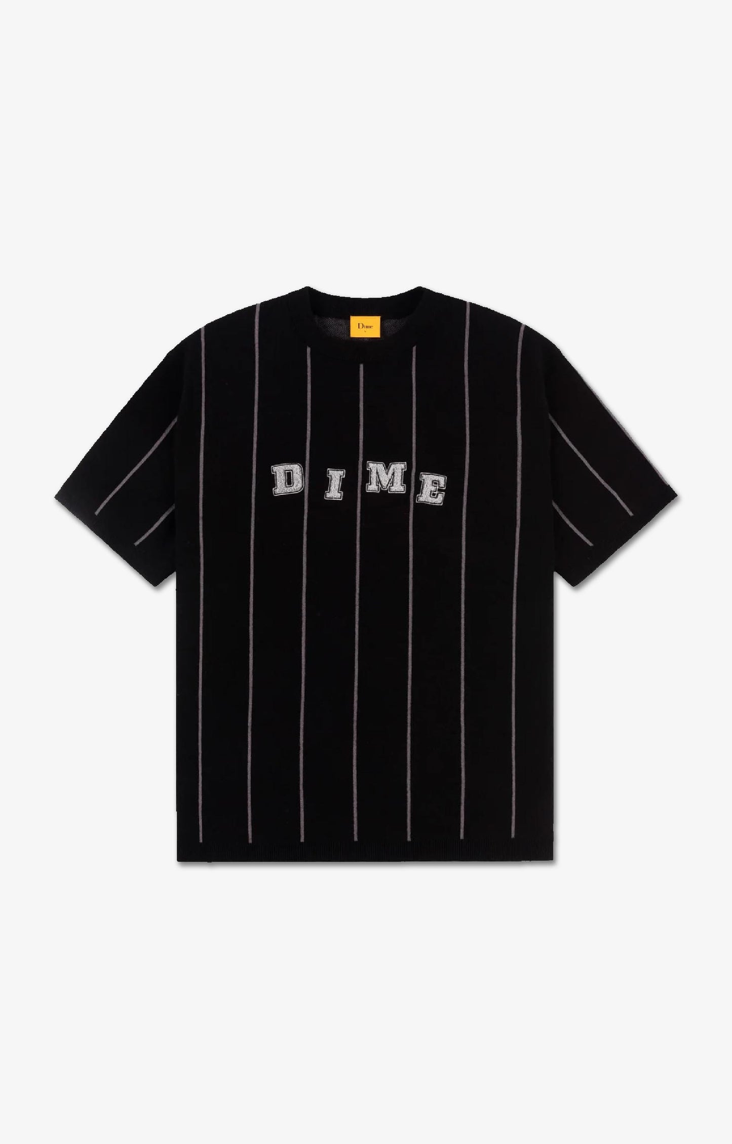 Dime Striped Knit Shirt, Black