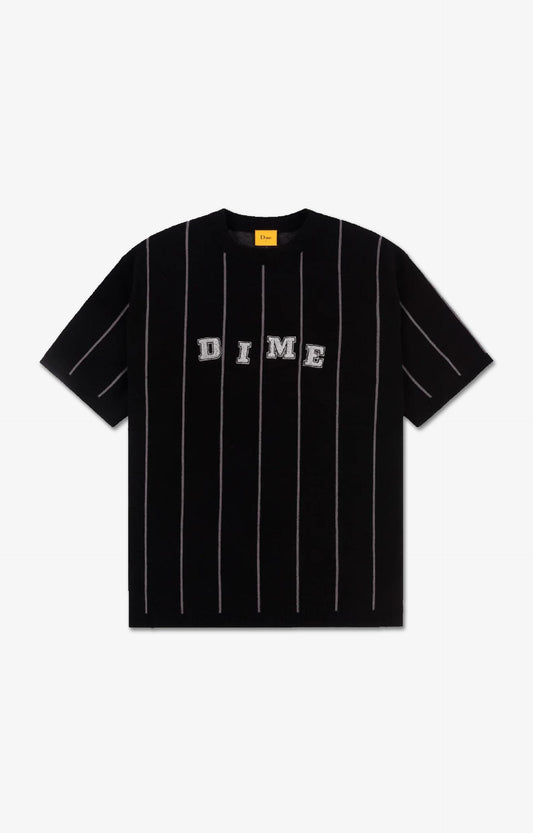 Dime Striped Knit Shirt, Black