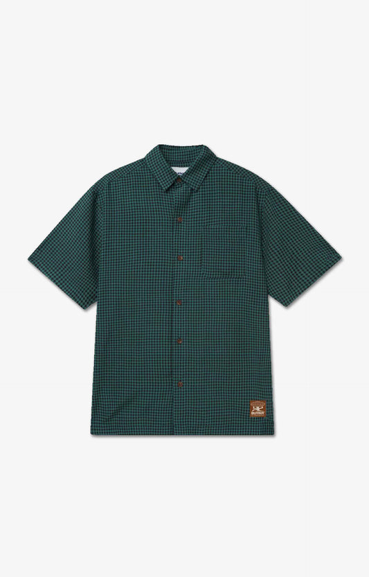 Butter Goods Gingham Shirt, Pine/Black