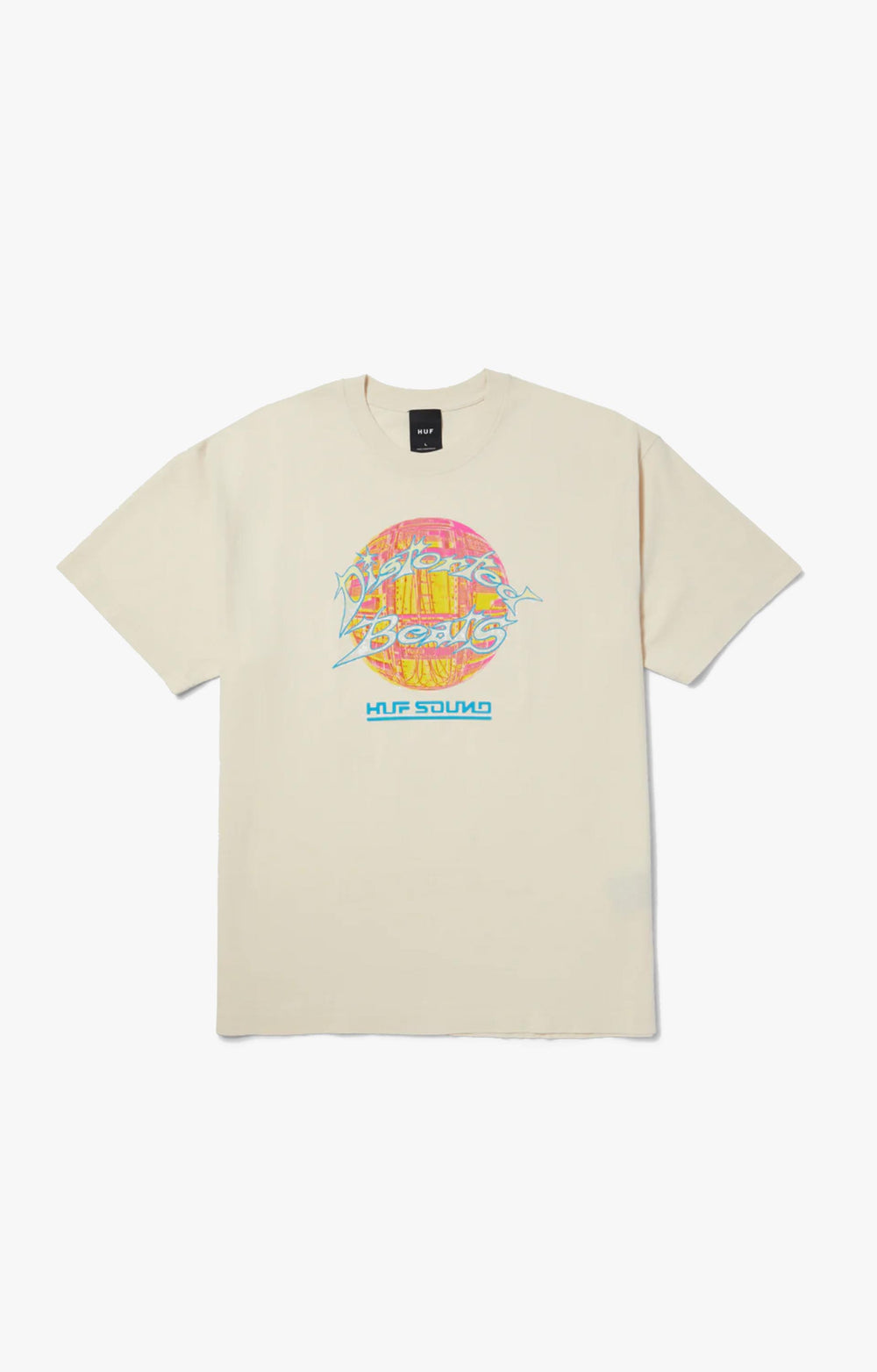 HUF Distorted Washed T-Shirt, Bone