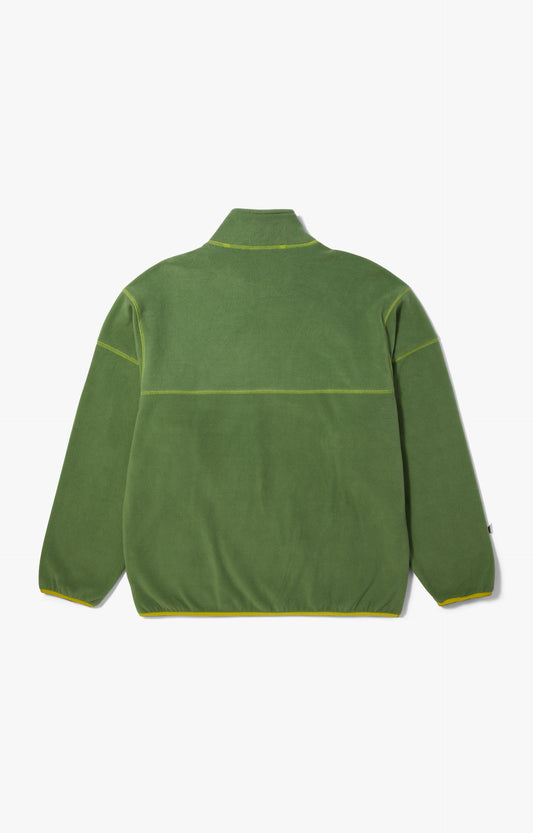 HUF Elysian Quarter Zip Fleece Outerwear, Avocado