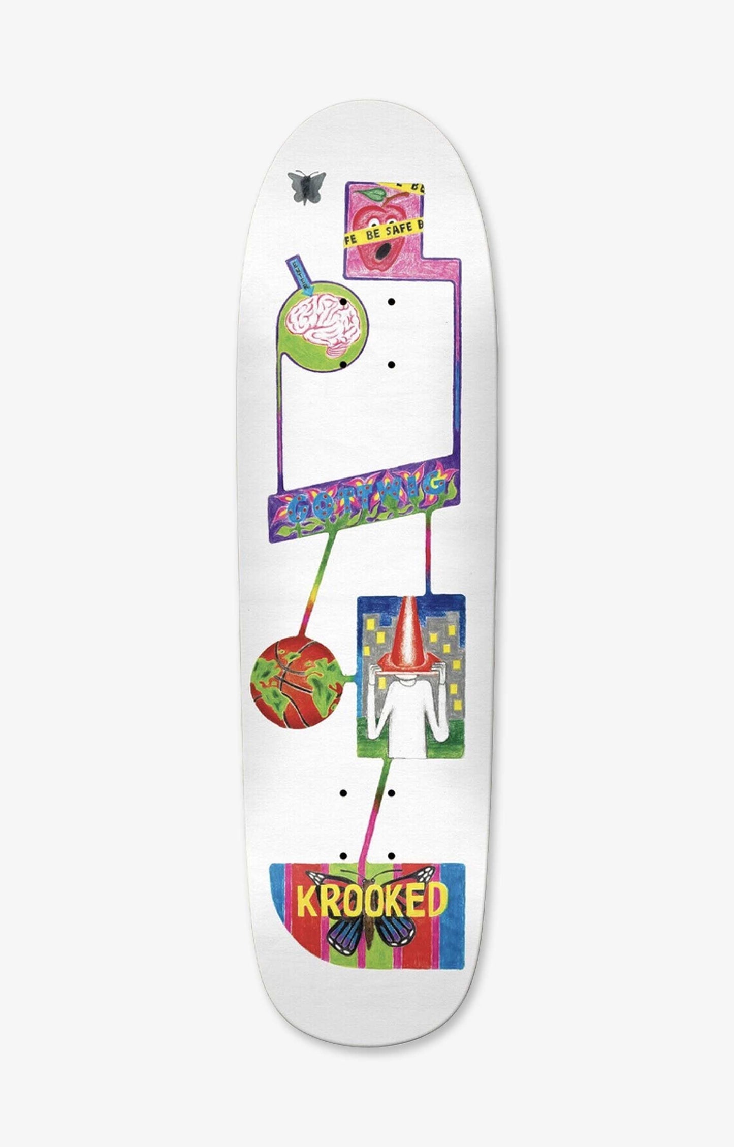 Krooked Be Safe Gottwig Skateboard Deck, 8.88"