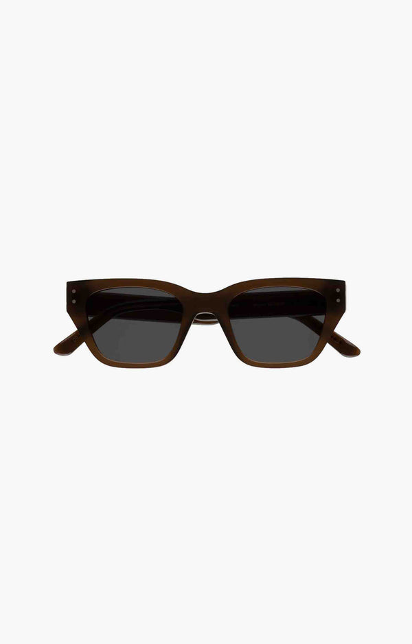 Monokel Eyewear Memphis Solid Lens Sunglasses, Chocolate/Grey