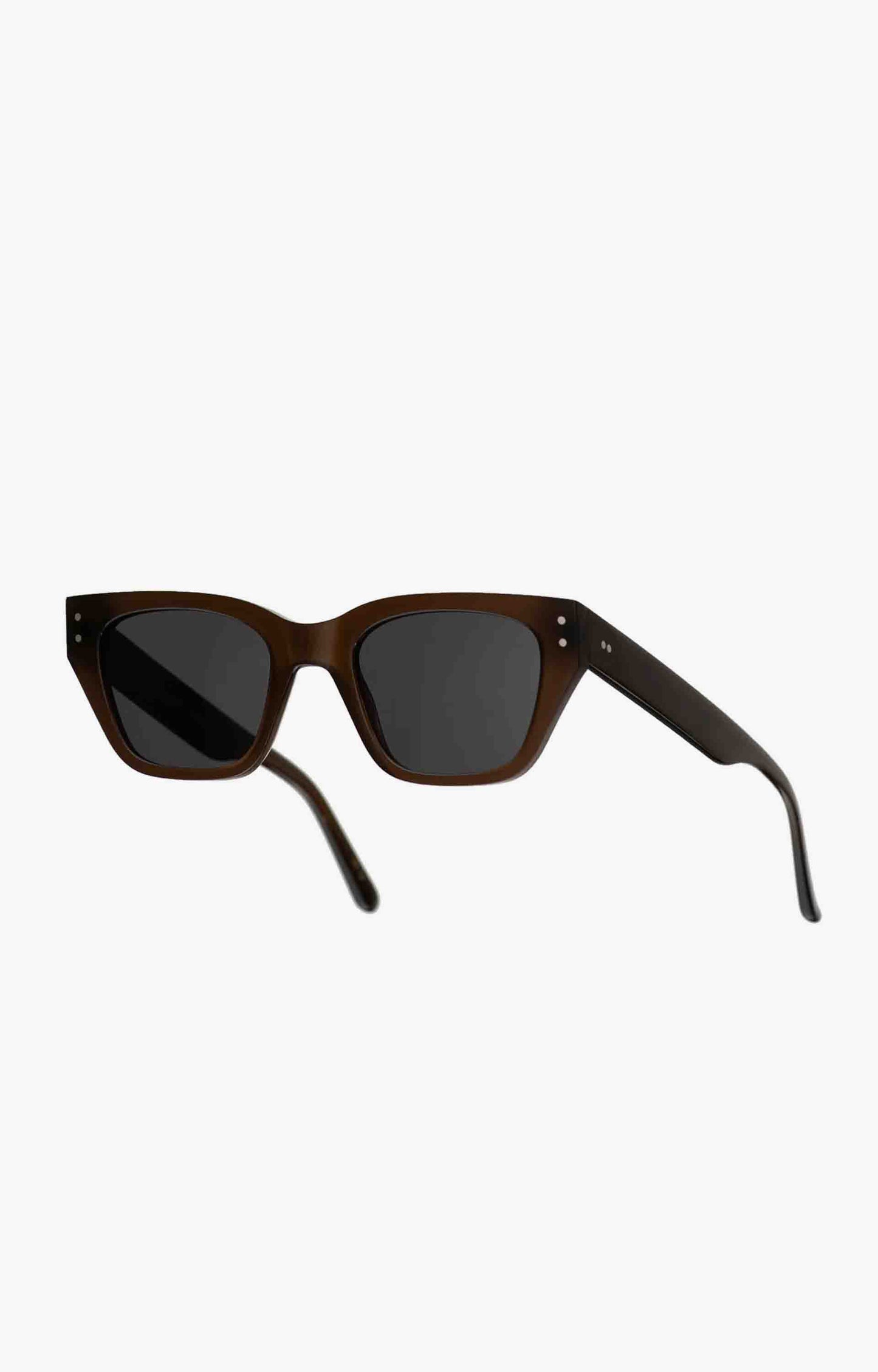 Monokel Eyewear Memphis Solid Lens Sunglasses, Chocolate/Grey