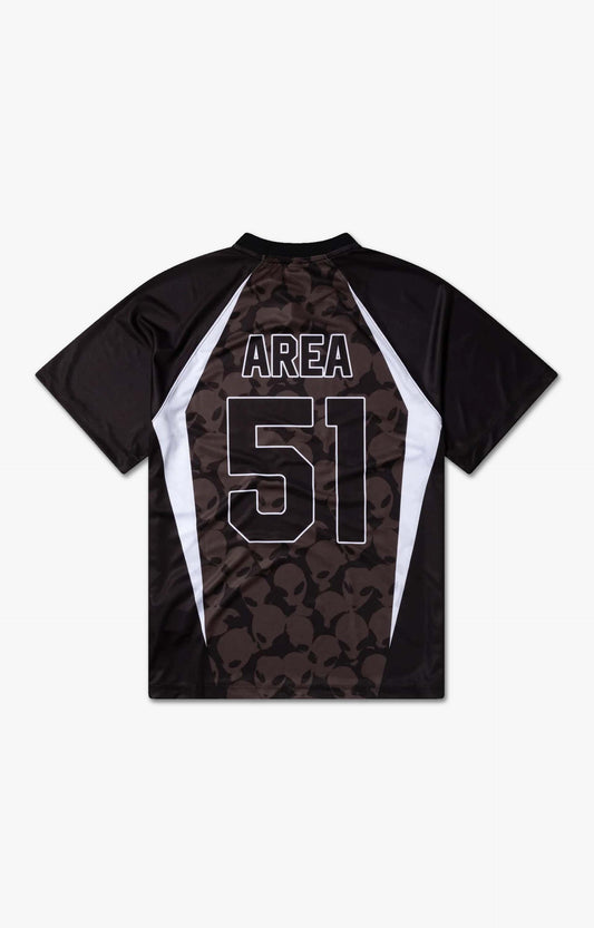 No Problemo Area 51 Football Shirt, Black